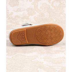 Cute Walk by Babyhug Ballerina with Velcro Closure & Floral Applique - Sea Green