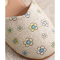 Cute Walk by Babyhug Velcro Closure Ballerina with Floral Applique - Pink