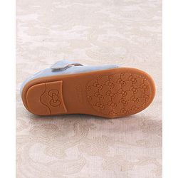 Cute Walk by Babyhug Velcro Closure Ballerina with Bow Applique - Blue