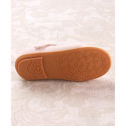 Cute Walk by Babyhug Velcro Closure Ballerina with Bow Applique - Blue