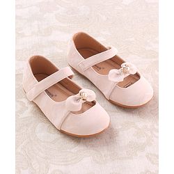 Cute Walk by Babyhug Velcro Closure Ballerina with Bow Applique - Blue