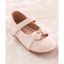 Cute Walk by Babyhug Velcro Closure Ballerina with Bow Applique - Blue