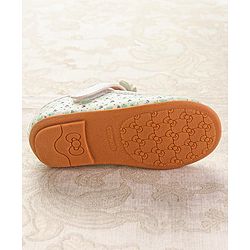 Cute Walk by Babyhug Ballerinas with Velcro Closure Heart Print & Bow Applique - Mint