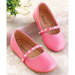 Cute Walk by Babyhug Slip On Ballerina with Pearl Detailing - Beige