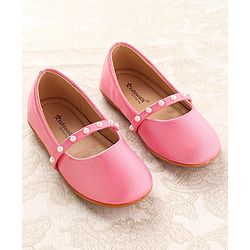 Cute Walk by Babyhug Slip On Ballerina with Pearl Detailing - Beige