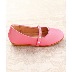 Cute Walk by Babyhug Slip On Ballerina with Pearl Detailing - Beige