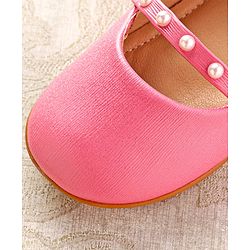 Cute Walk by Babyhug Slip On Ballerina with Pearl Detailing - Beige