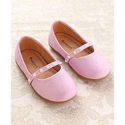 Cute Walk by Babyhug Slip On Ballerina with Pearl Detailing - Beige