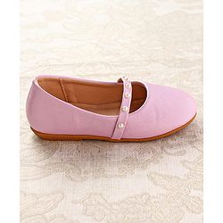 Cute Walk by Babyhug Slip On Ballerina with Pearl Detailing - Beige