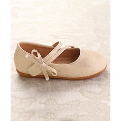 Cute Walk by Babyhug Ballerinas With Velcro Closure & Bow Applique - Beige
