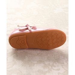 Cute Walk by Babyhug Ballerinas With Velcro Closure & Bow Applique - Beige