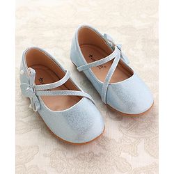 Cute Walk by Babyhug Ballerinas With Velcro Closure & Bow Applique - Beige