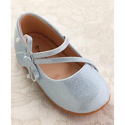 Cute Walk by Babyhug Ballerinas With Velcro Closure & Bow Applique - Beige