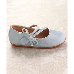 Cute Walk by Babyhug Ballerinas With Velcro Closure & Bow Applique - Beige