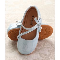 Cute Walk by Babyhug Ballerinas With Velcro Closure & Bow Applique - Beige