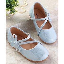 Cute Walk by Babyhug Ballerinas With Velcro Closure & Bow Applique - Beige