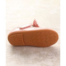 Cute Walk by Babyhug Ballerinas With Velcro Closure & Bow Applique - Pink