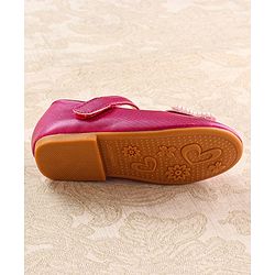 Cute Walk by Babyhug Ballerina with Velcro Closure & Bow Applique - Fuchsia
