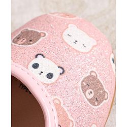Cute Walk by Babyhug Velcro Closer Ballerina with Floral Applique & Bear Print - White