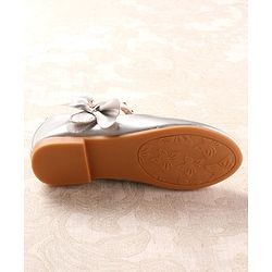 Cute Walk by Babyhug Ballerina with Velcro Closure & Applique - Silver