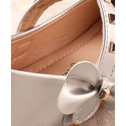 Cute Walk by Babyhug Ballerina with Velcro Closure & Applique - Silver