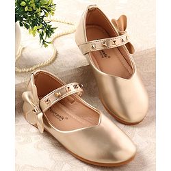 Cute Walk by Babyhug Ballerina with Velcro Closure & Applique - Golden