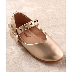 Cute Walk by Babyhug Ballerina with Velcro Closure & Applique - Golden