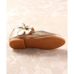 Cute Walk by Babyhug Ballerina with Velcro Closure & Applique - Golden