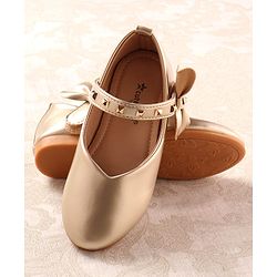 Cute Walk by Babyhug Ballerina with Velcro Closure & Applique - Golden