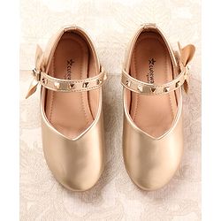 Cute Walk by Babyhug Ballerina with Velcro Closure & Applique - Golden