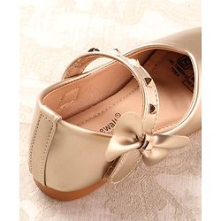 Cute Walk by Babyhug Ballerina with Velcro Closure & Applique - Golden