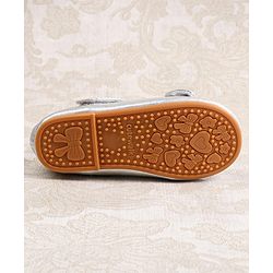 Cute Walk by Babyhug Ballerina with Velcro Closer & Bow Applique - Silver