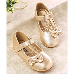 Cute Walk by Babyhug Ballerina with Velcro Closer & Bow Applique - Silver