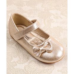 Cute Walk by Babyhug Ballerina with Velcro Closer & Bow Applique - Silver