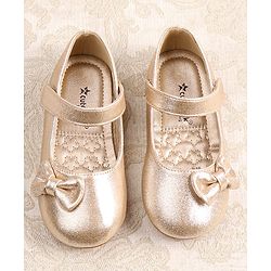 Cute Walk by Babyhug Ballerina with Velcro Closer & Bow Applique - Silver