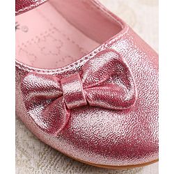 Cute Walk by Babyhug Ballerina with Velcro Closer & Bow Applique - Silver