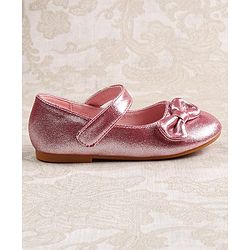 Cute Walk by Babyhug Ballerina with Velcro Closer & Bow Applique - Silver