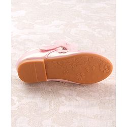 Cute Walk by Babyhug Velcro Closure Ballerina with Butterfly & Floral Applique - Pink