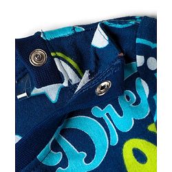 Babyhug Cotton Knit Half Sleeves Co-ords Shorts Night Suit with Cub Print - Navy Blue