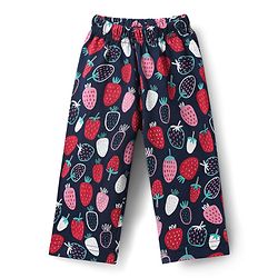 Babyhug Cotton Knit Half Sleeves Co-ords Front Open Night Suit with Strawberry Print - Navy Blue
