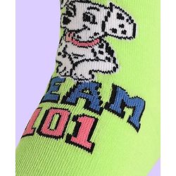 Cute Walk By Babyhug Non Terry Knit Anti Bacterial Socks With Dalmatians Graphics Pack Of 3 - White Light Blue & Light Green