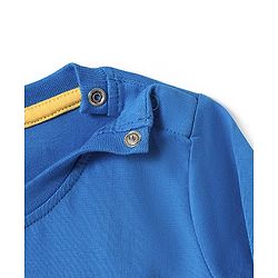 Babyhug Cotton Knit Half Sleeves T-Shirt with Beach Theme Print - Blue