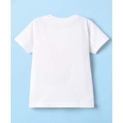Babyhug Cotton Knit Half Sleeves T-Shirts With Stripes & Vehicle Print Pack Of 3 - Navy Blue & White