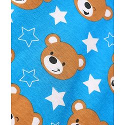 Babyhug Cotton Knit Half Sleeves T-Shirt with Bear Print - Blue