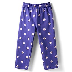 Babyhug Cotton Knit Puffed Sleeves Night Suit with Happiness Is You Text Print - Voilet