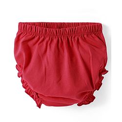 Babyhug Single Jersey Knit Solid Colour Sleeveless Frock With Bloomers - Red