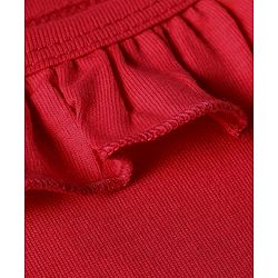 Babyhug Single Jersey Knit Solid Colour Sleeveless Frock With Bloomers - Red