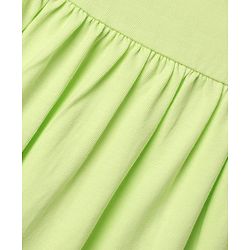 Babyhug Single Jersey Knit Sleeveless Solid Frock With Bloomer - Light Green