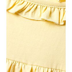 Babyhug Single Jersey Knit Sleeveless Solid Frocks with Bloomer - Cream