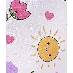 Babyhug 100% Cambric Woven  Sleeveless Front Open Jhabla with Heart & Floral Print  Pack of 3 - Yellow White & Pink